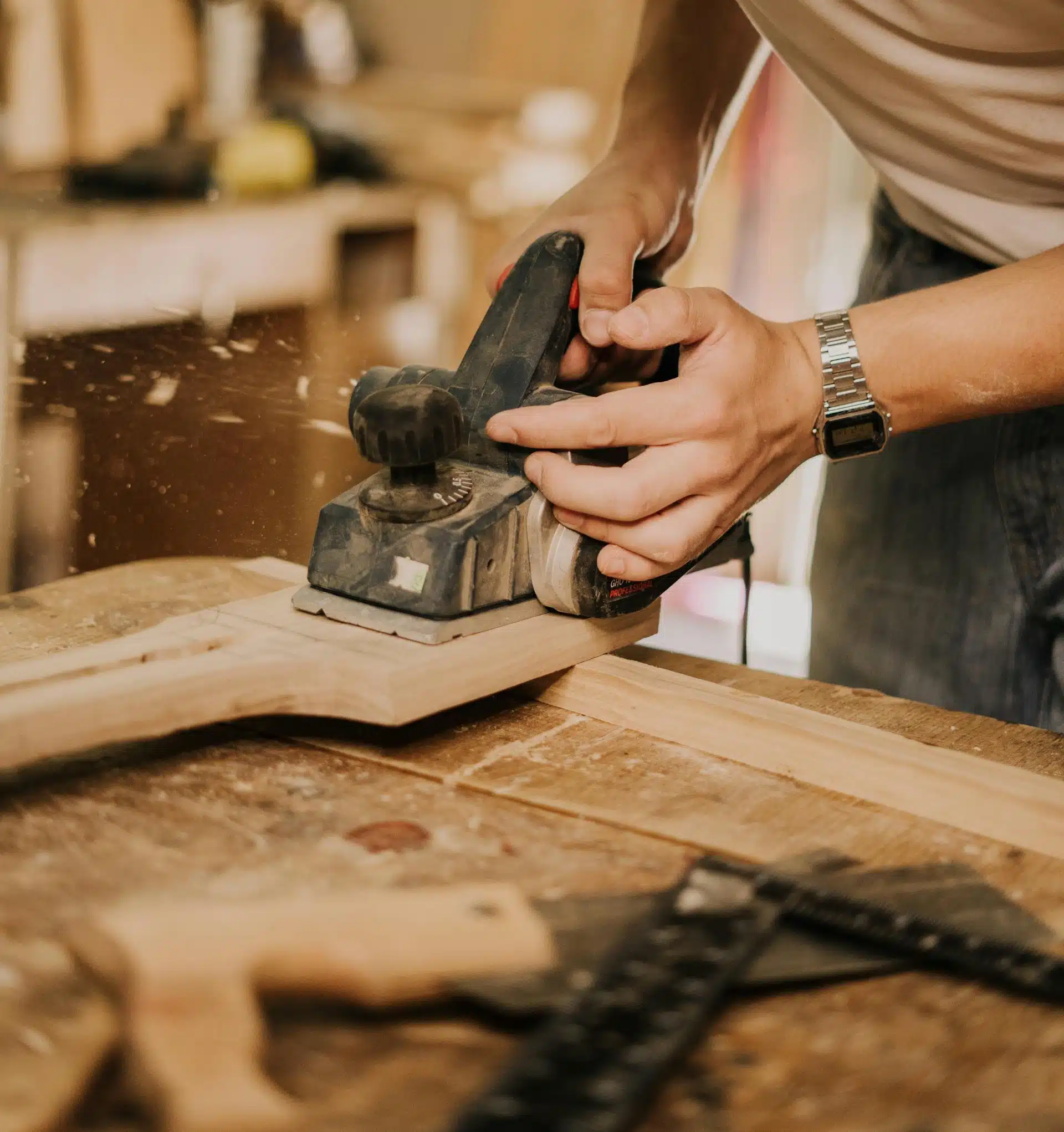 Carpentry details with trim and a woodwork layout